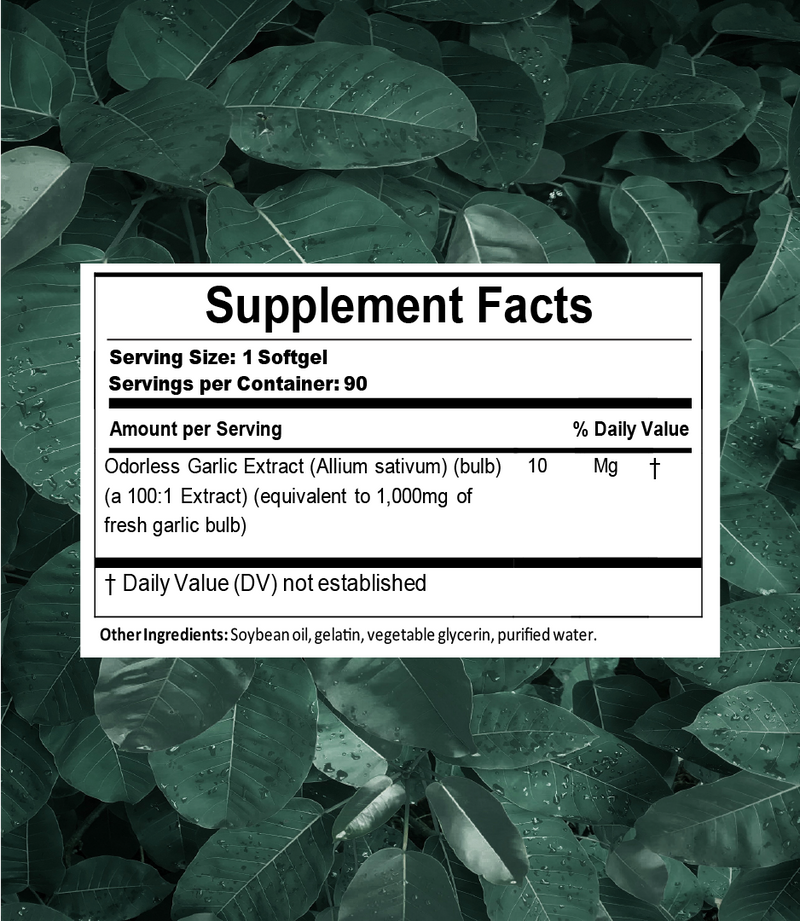 Odorless Garlic Softgels